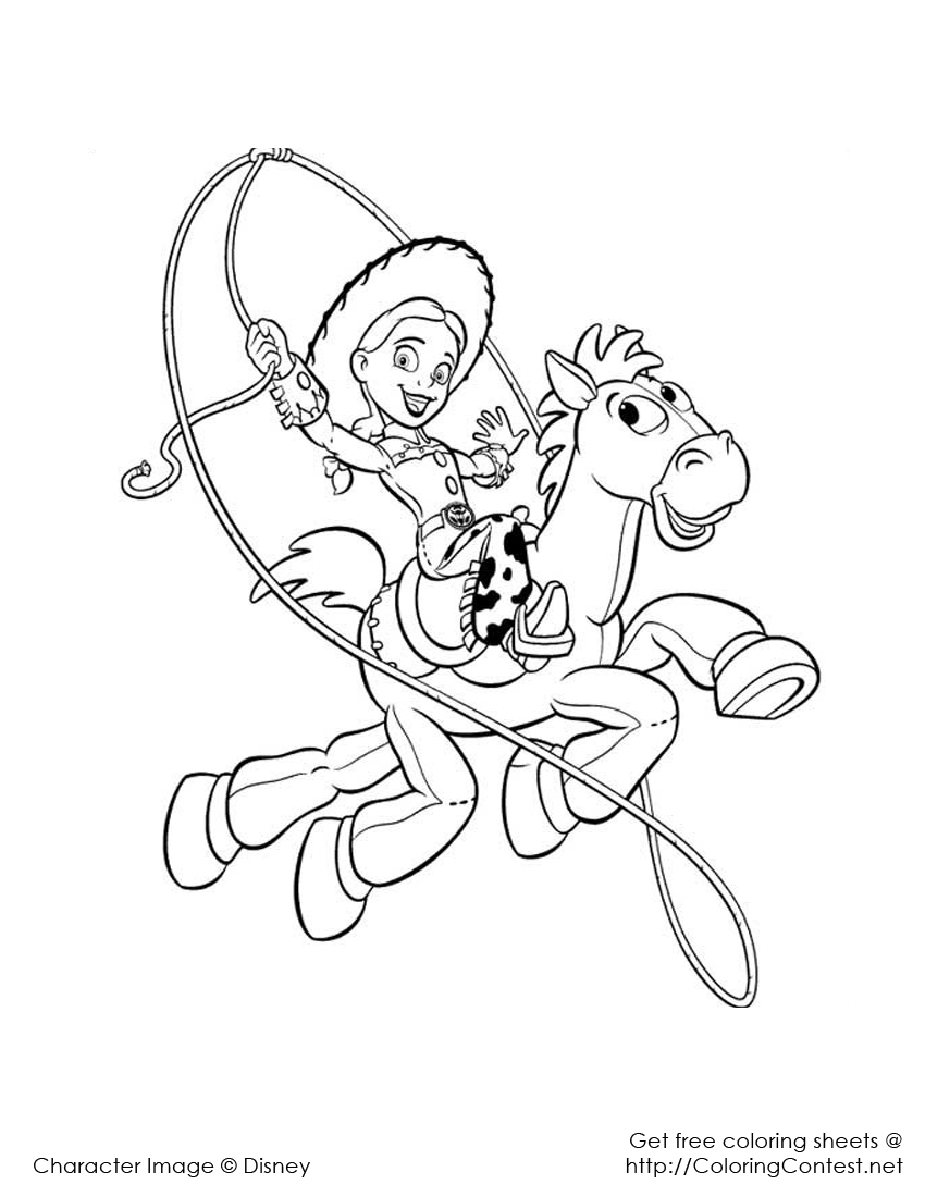 Jessie to print and color - Toy Story Kids Coloring Pages