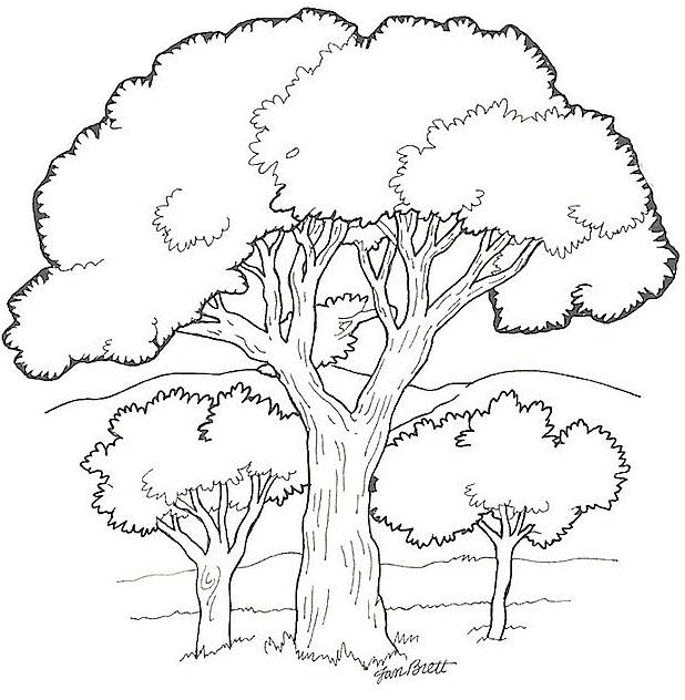 Trees to download Trees Kids Coloring Pages