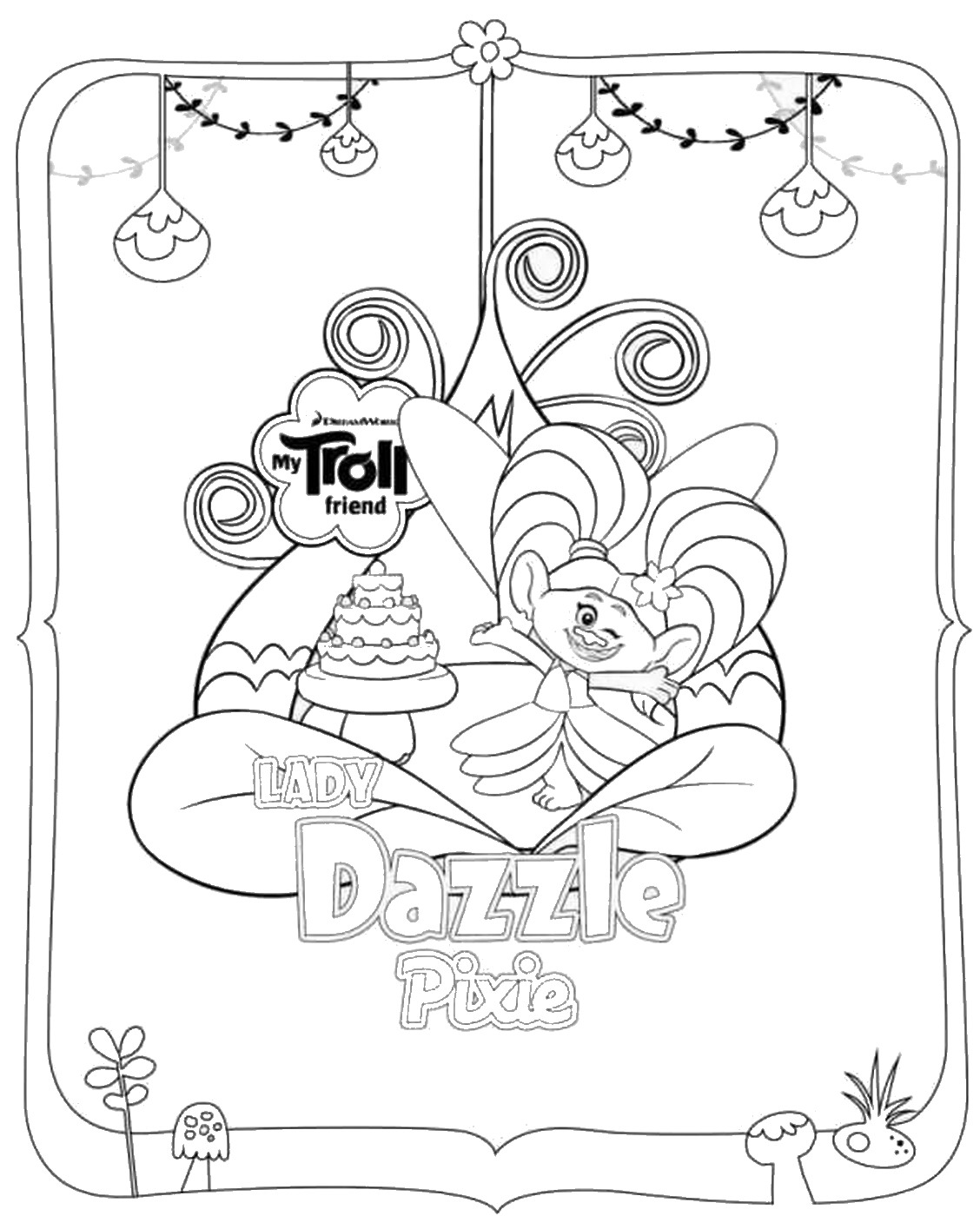 Trolls Party Worksheets for Kids
