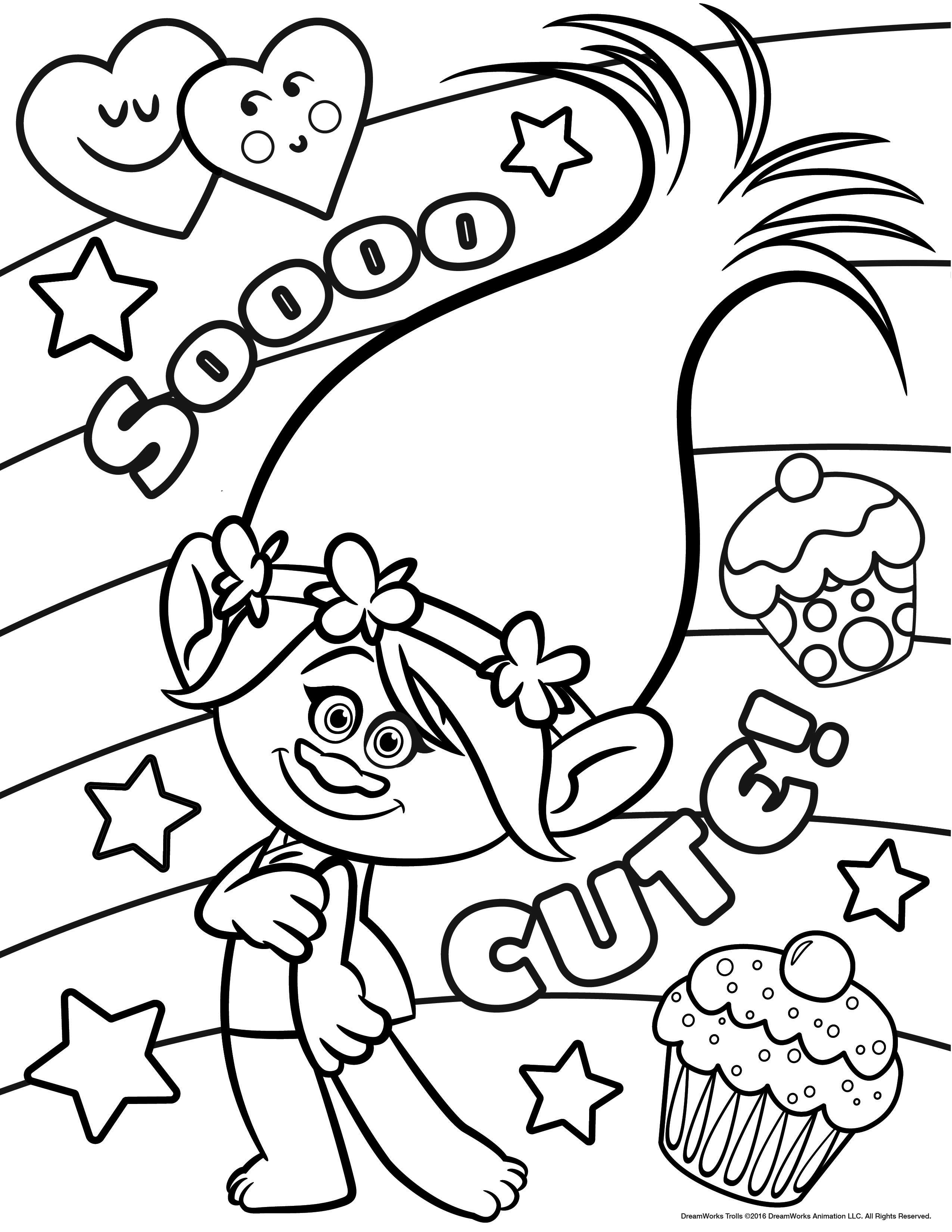 'Sooo Cute! Poppy from the Trolls: print and color now!