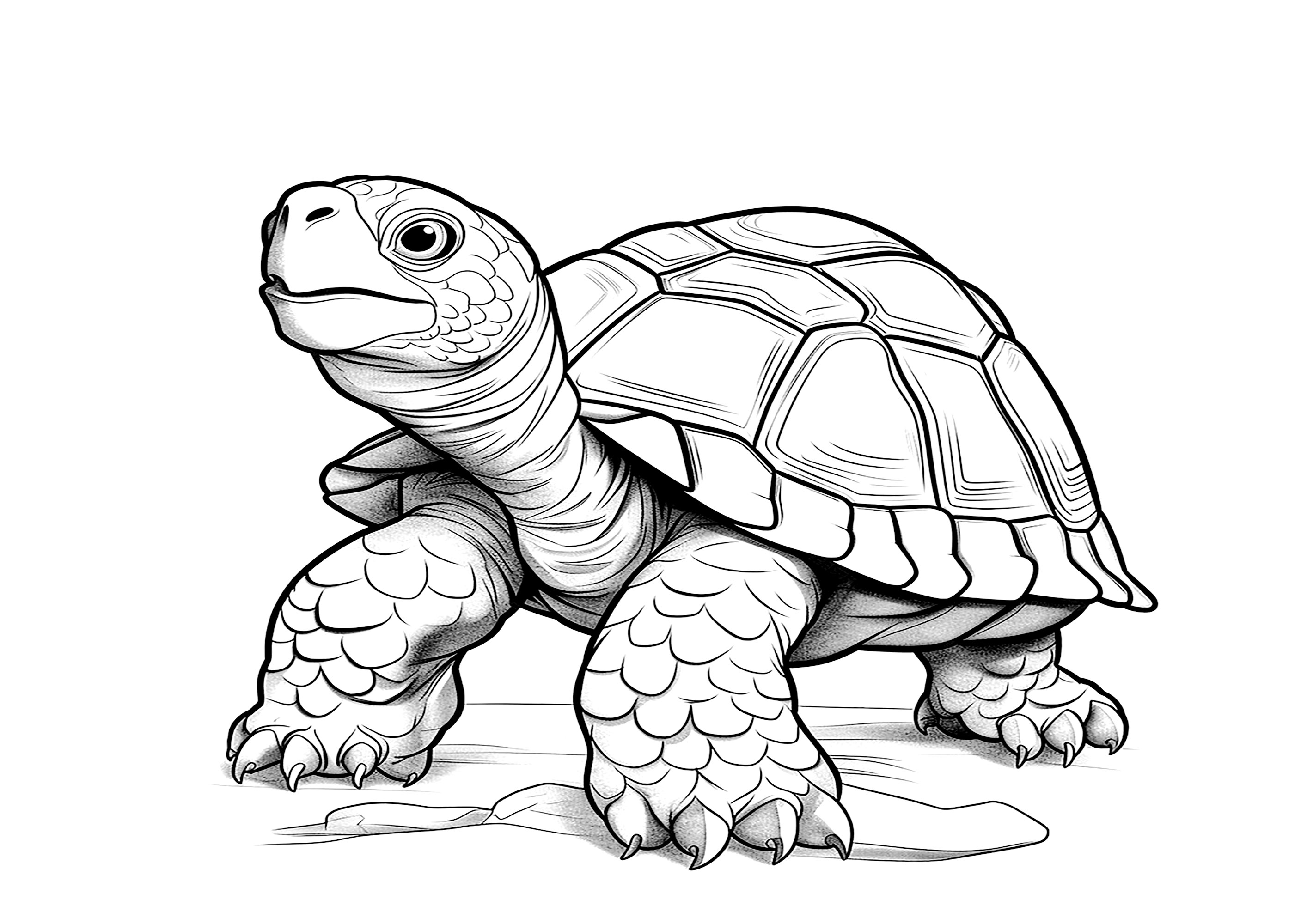 How to draw a GIANT TORTOISE - YouTube