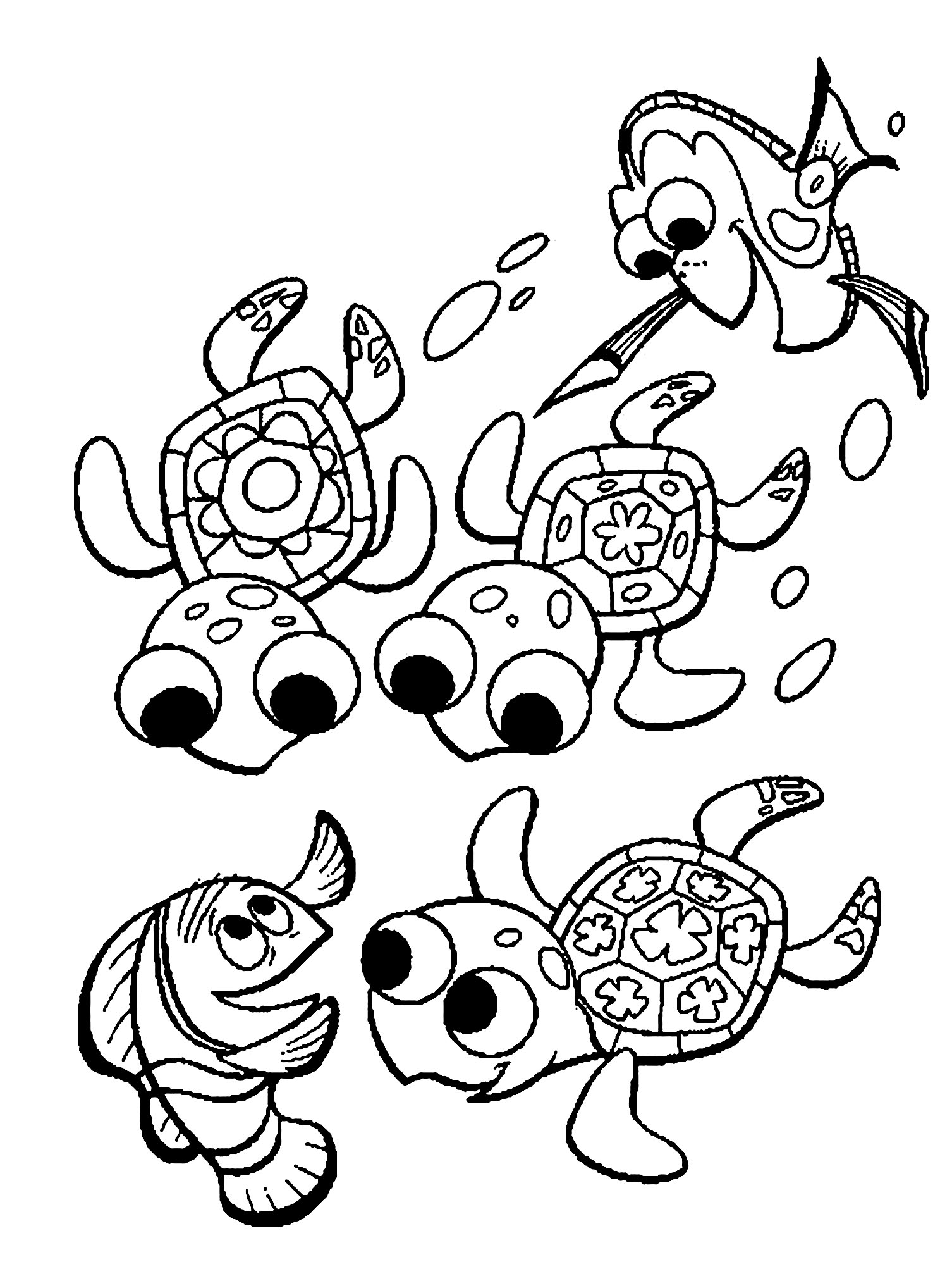 coloring pages for children turtles 13996