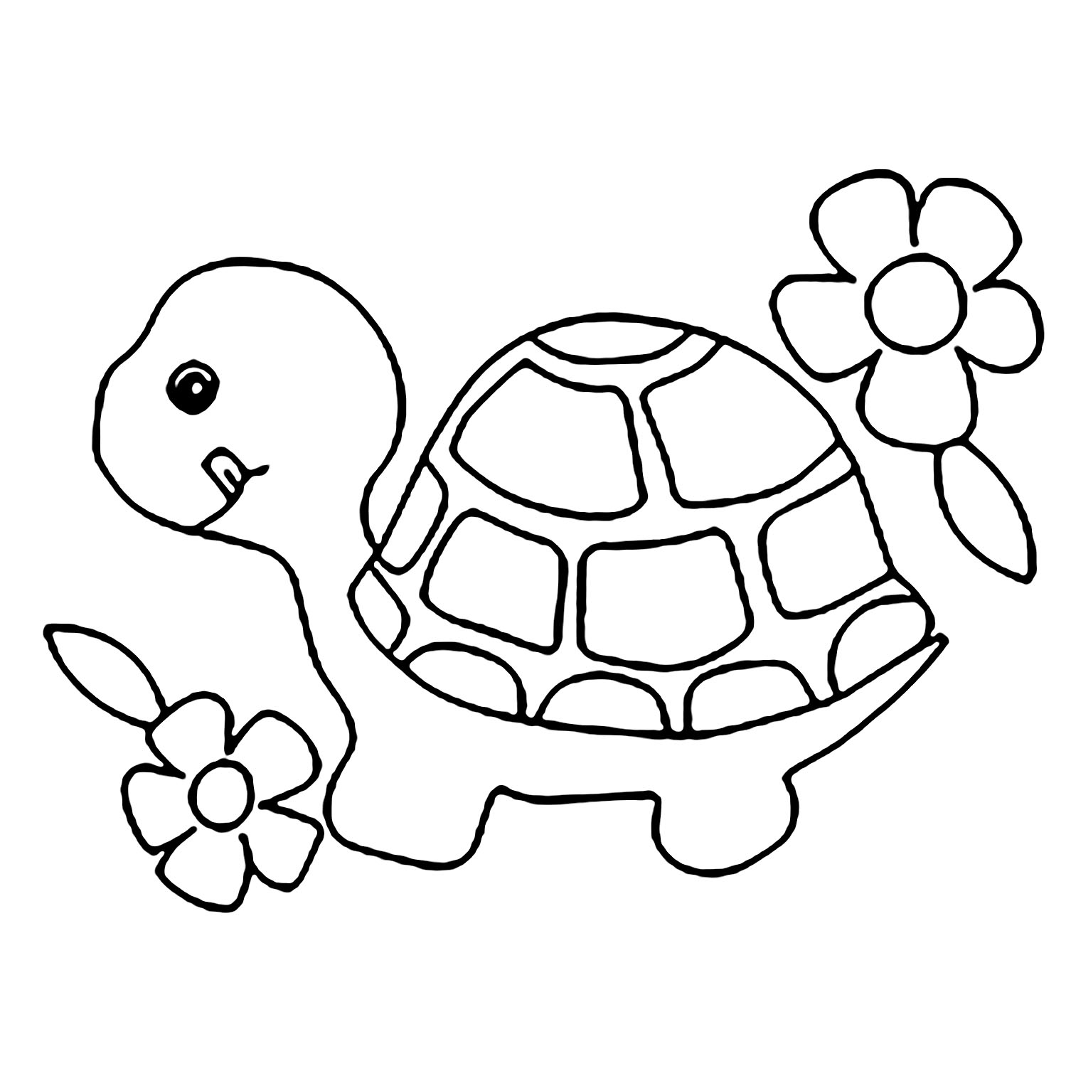 Turtle Coloring Pages For Children - Turtles Kids Coloring Pages