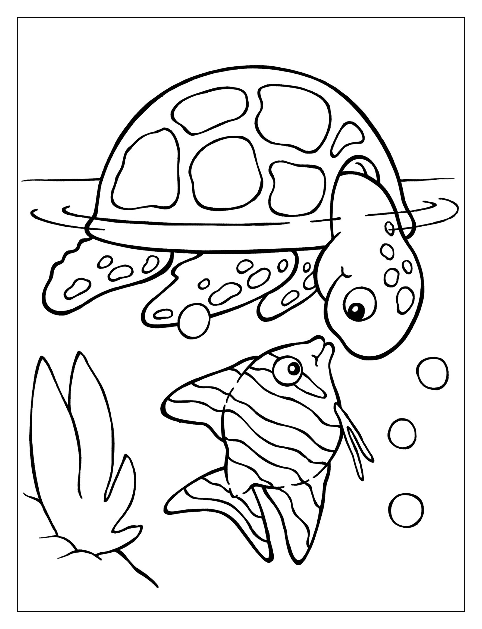 Download Turtles to color for kids - Turtles Kids Coloring Pages