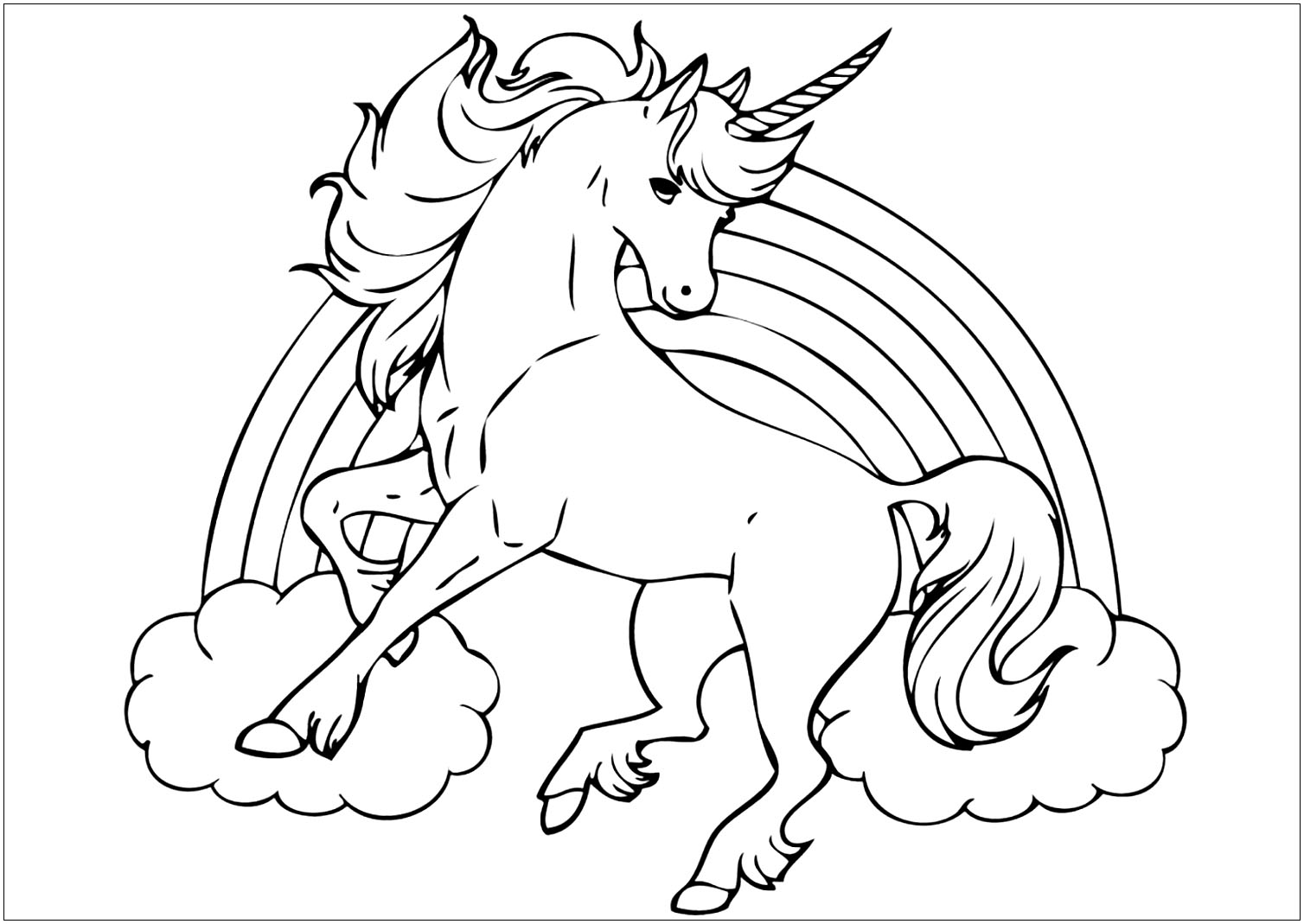 printable free unicorn coloring page