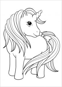 Unicorn coloring page to download