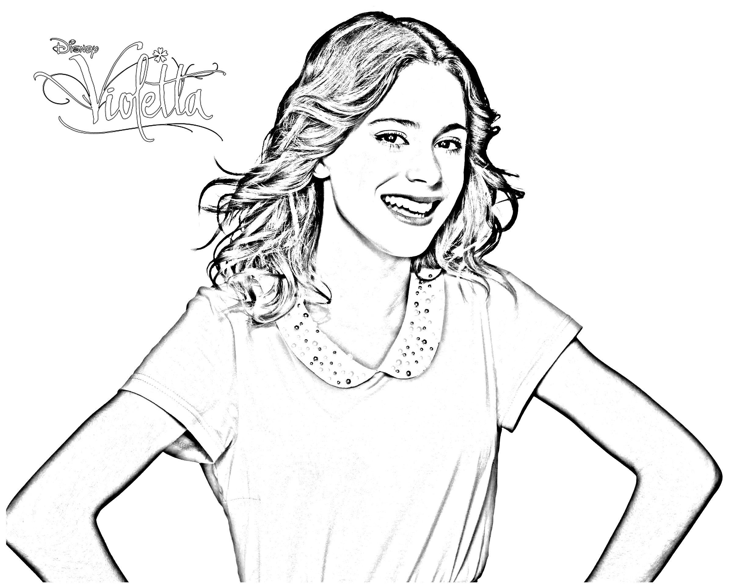 Violetta coloring page to print and color