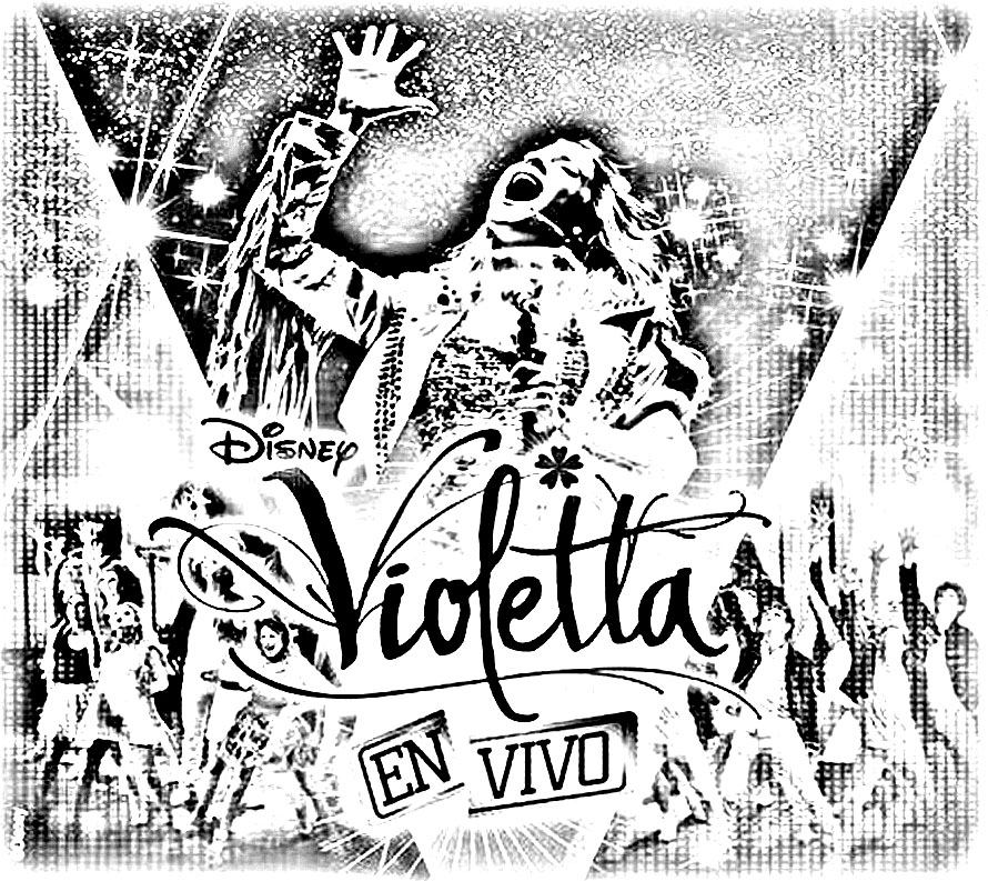 Free Violetta coloring page to download, for children