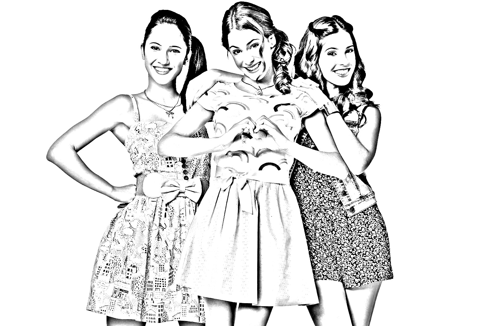 Funny free Violetta coloring page to print and color