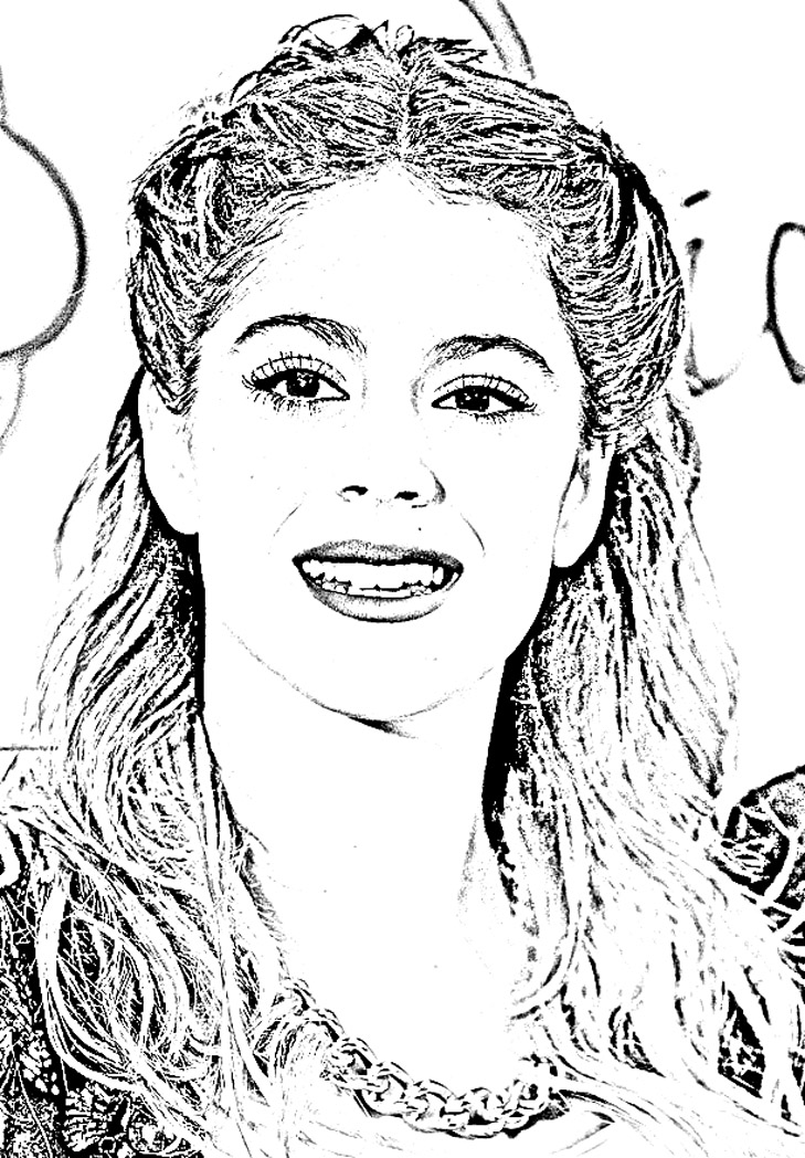 Beautiful Violetta coloring page to print and color