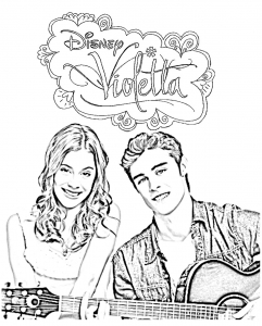 Coloring page violetta to print for free
