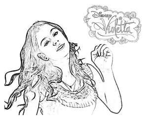 Coloring page violetta to color for kids