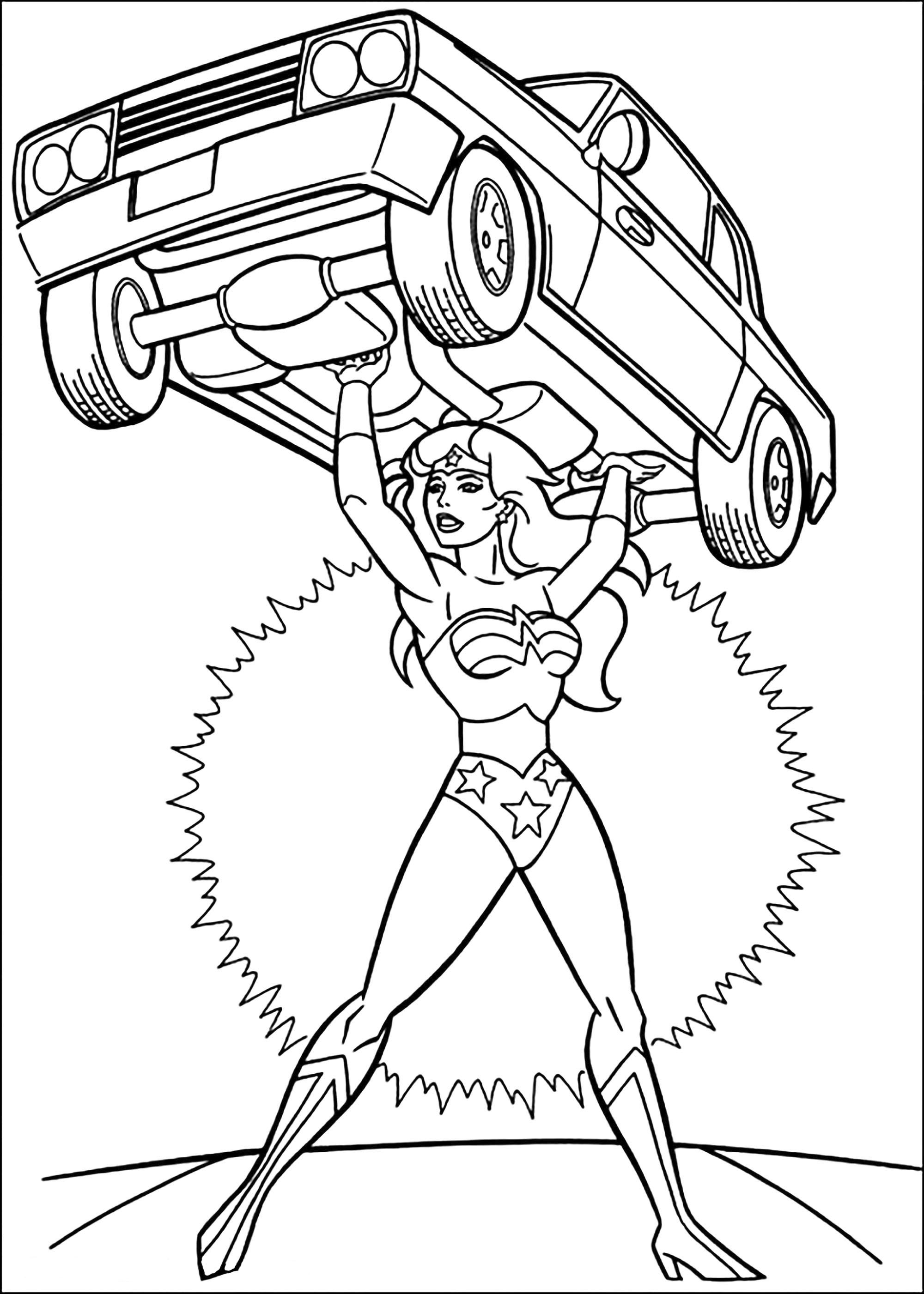 Printable Coloring Pages Wonder Woman
