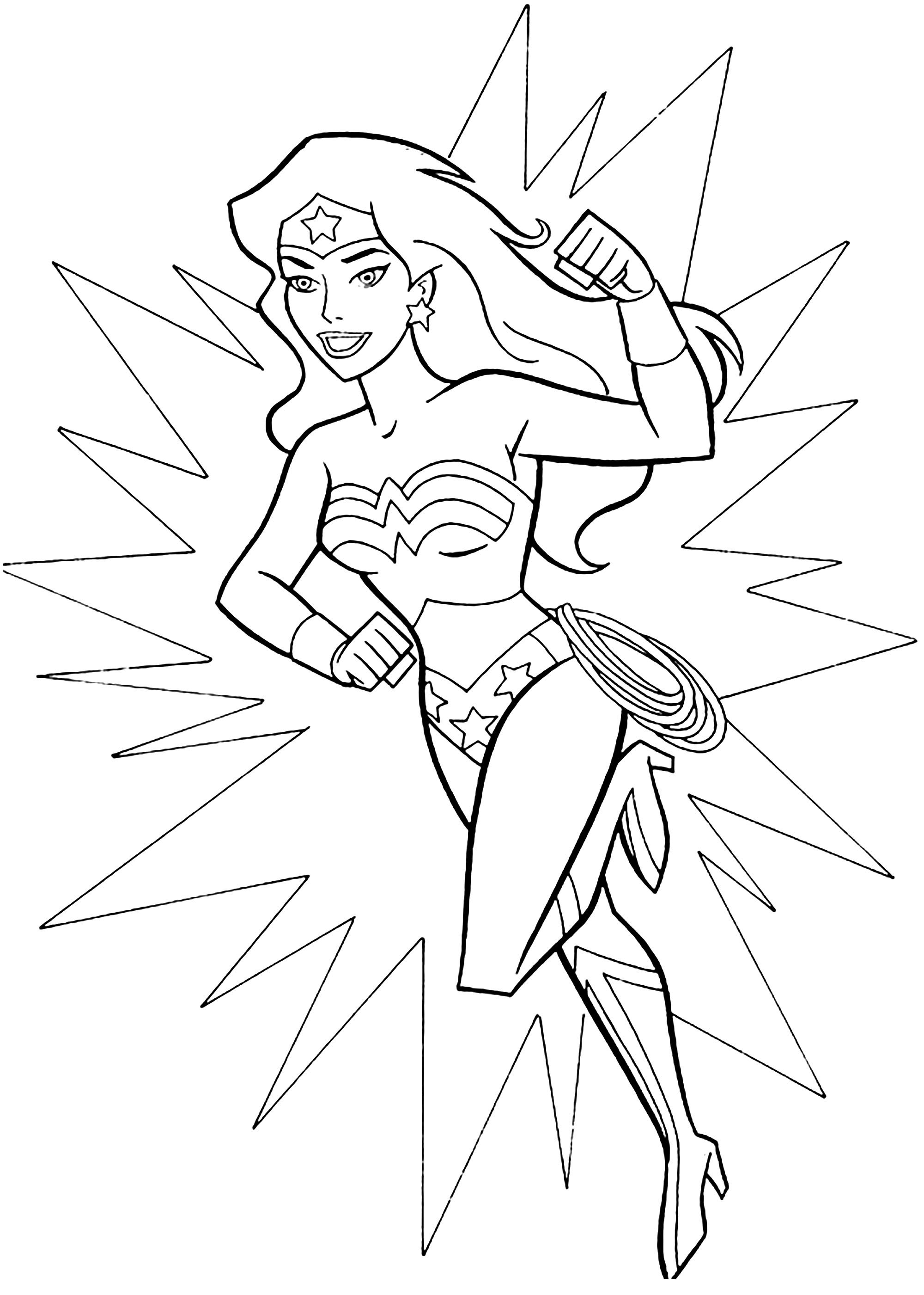 540 Top Coloring Pages Wonder Woman For Free