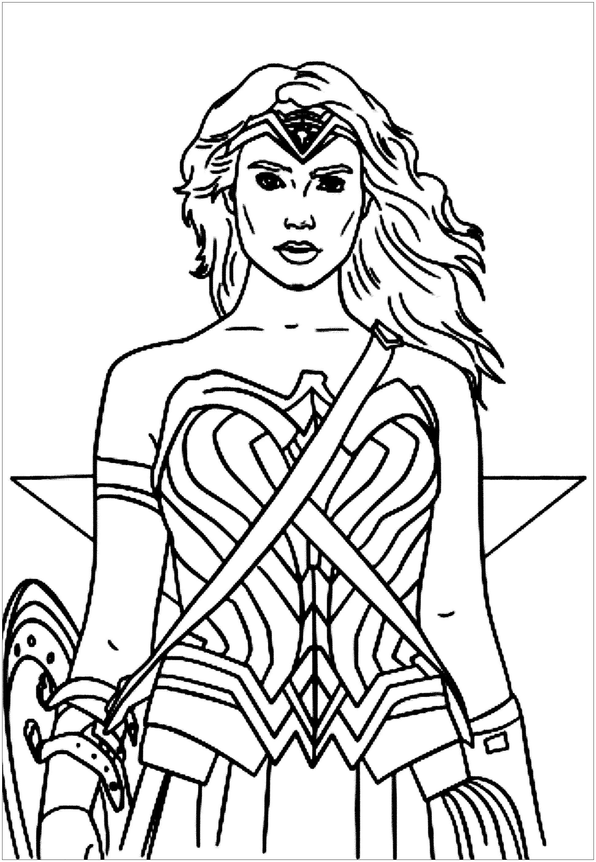 728 Cartoon Wonder Woman Printable Coloring Pages with Animal character