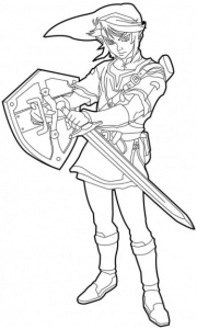 master sword coloring pages