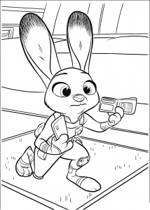 Coloring page zootopia to color for kids