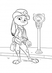 Coloring page zootopia for kids