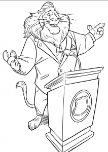 Coloring page zootopia for children