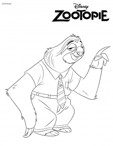 Coloring page zootopia free to color for children