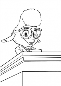 Coloring page zootopia to color for children