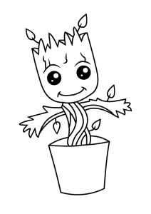 Groot : Sehr einfaches Ausmalen: Guardians of the Galaxy