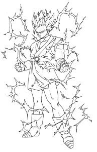 Ausmalbild von Goku zum Ausdrucken und Ausmalen für Kinder : Coloriages-dragon-ball-z-4