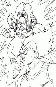 Ausmalbild von C17 zum Ausdrucken und Ausmalen für Kinder : Coloriages-dragon-ball-z-5