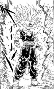 Ausmalbild von Saiyan zum Ausdrucken und Ausmalen für Kinder : Coloriages-dragon-ball-z-2