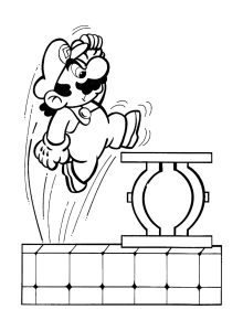 Ausmalbild von zum Ausdrucken und Ausmalen für Kinder : Coloriage Mario Bros Vintage - 4