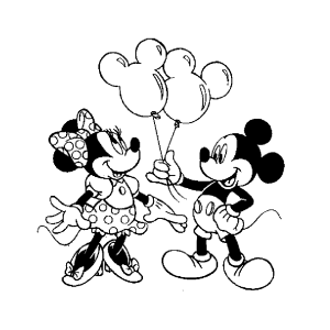 Ausmalbild von Ball zum Ausdrucken und Ausmalen für Kinder : Malvorlage für Kinder mit Mickey und seine Freunde zum Ausdrucken