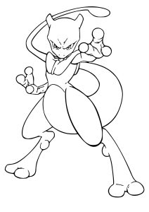 Pokemon / Mewtwo : Mewtwo: Einfaches Ausmalen