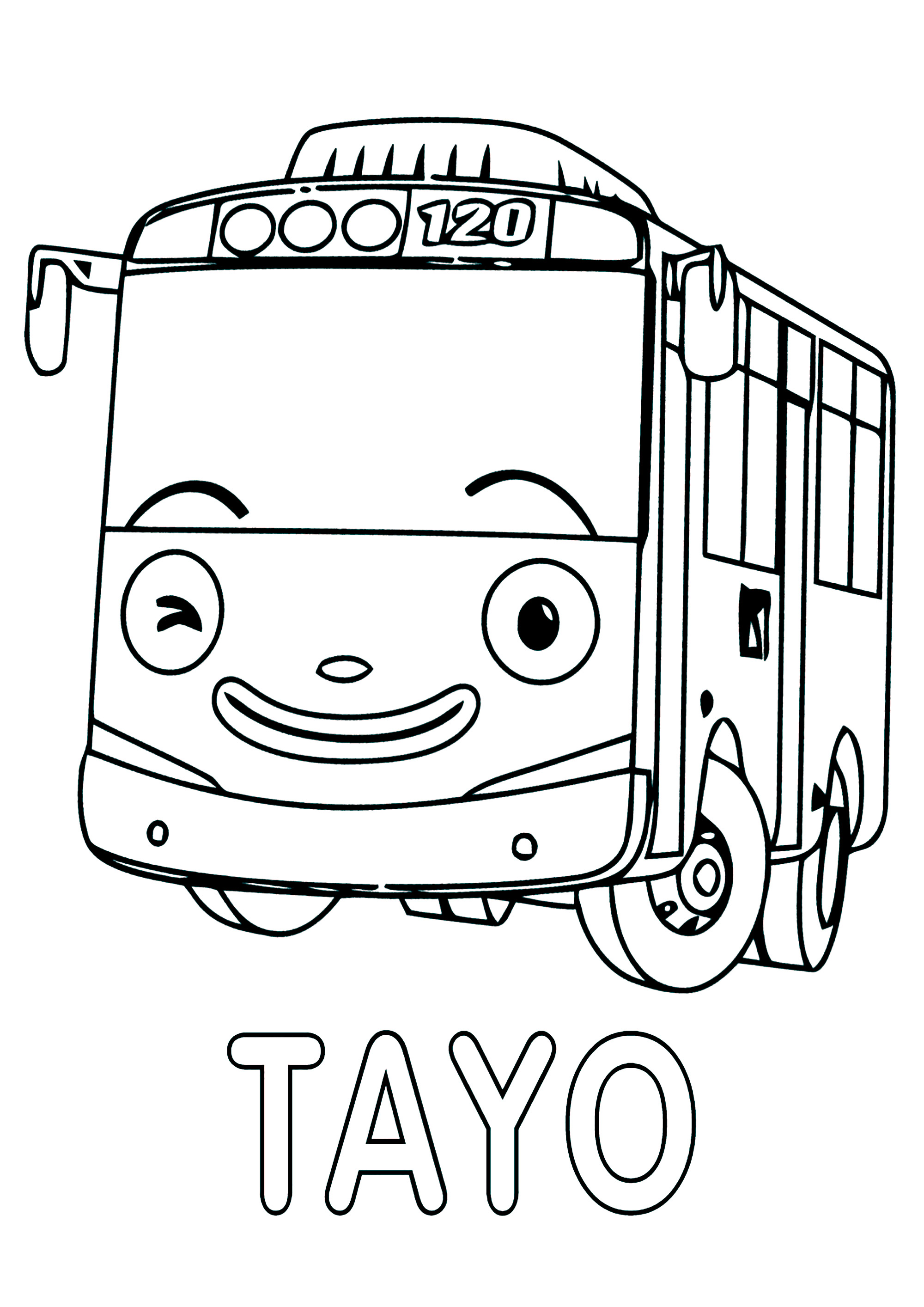 Tayo, der kleine Bus - Einfache de Tayo der kleine Bus Malvorlagen für ...