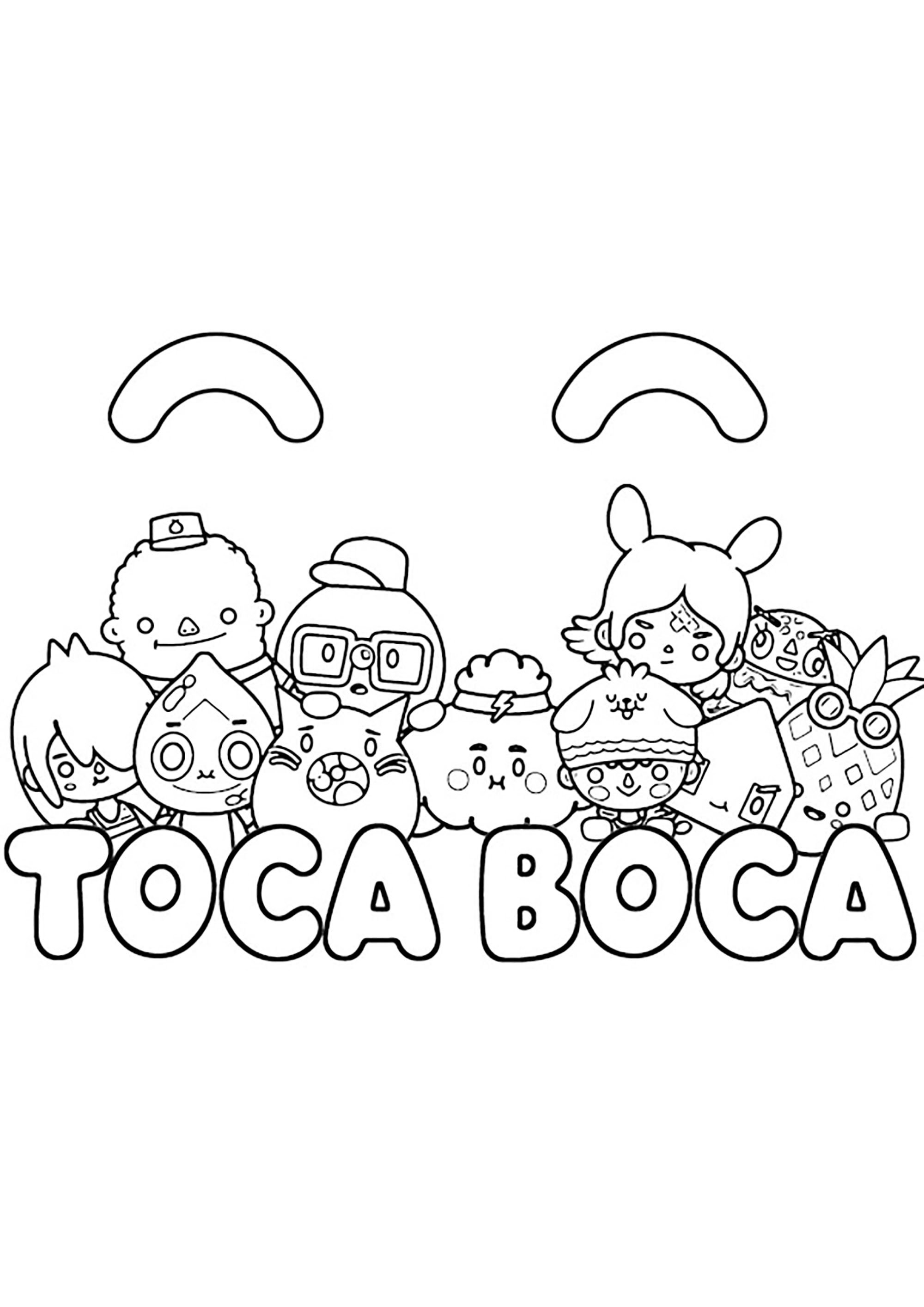 TOCA BOCA Charaktere und Logo   Ausmalbilder von Toca Boca zum ...