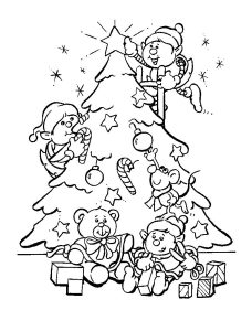 Ausmalbild von Sapin De Noel zum Ausdrucken und Ausmalen für Kinder : Weihnachtsbaum Coloriage zum Ausdrucken