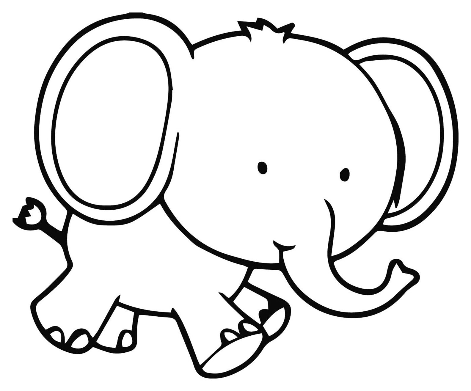 Dibujo Elefante Para Colorear Elephant Coloring Page Cartoon Dibujos