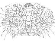 Dibujos de Frida Kahlo para colorear