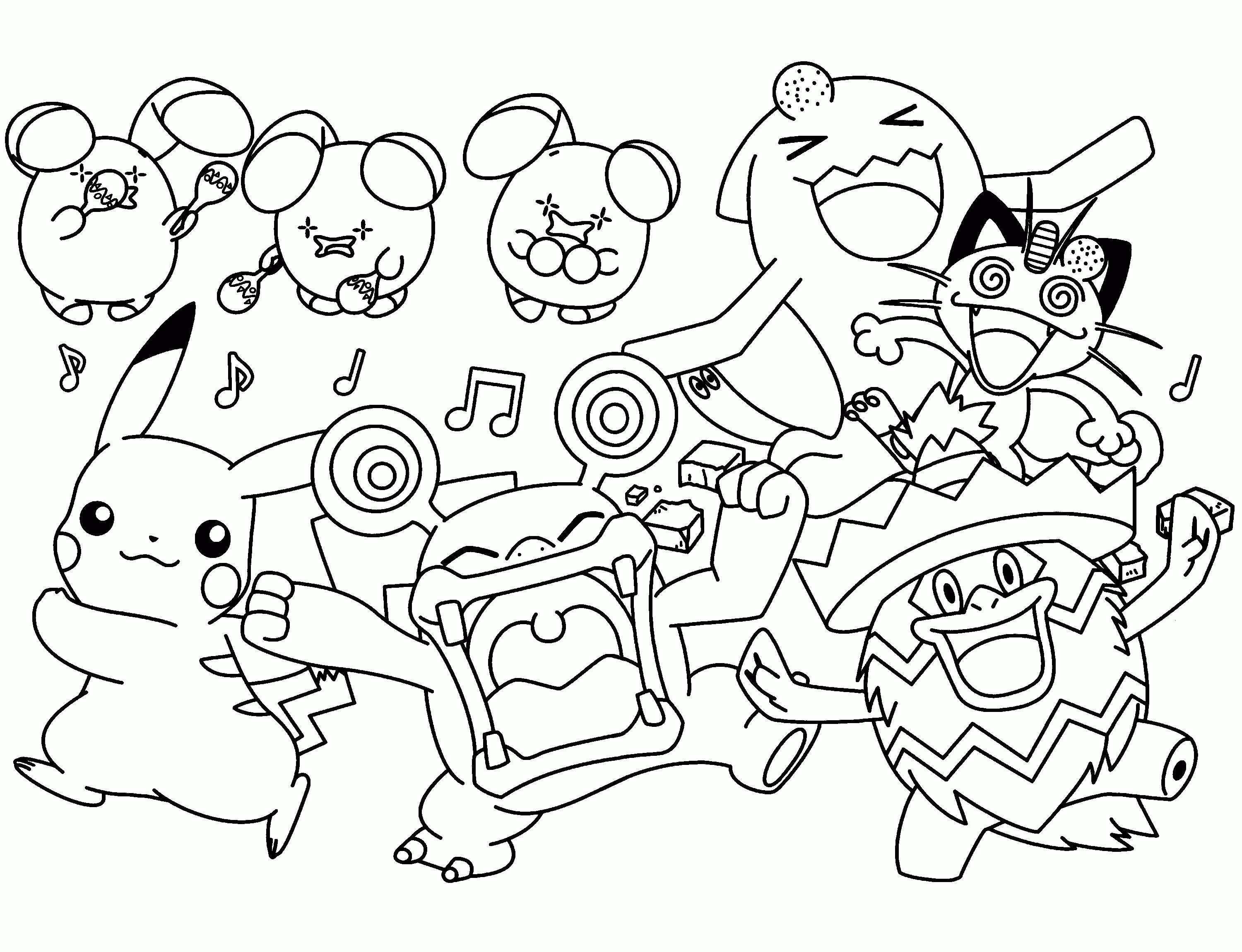 Dibujos para colorear gratis de pokémon para niños - Todas as