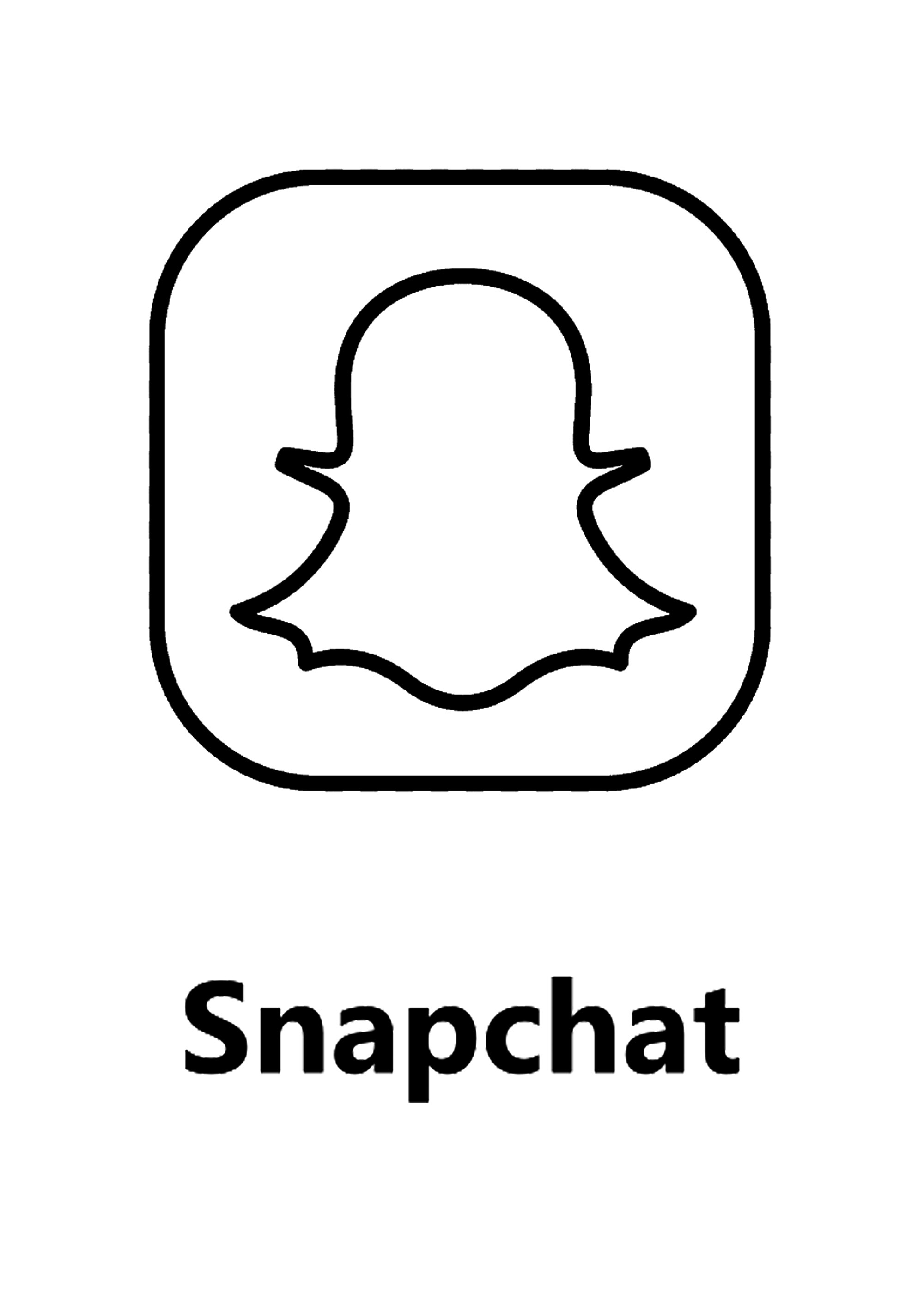 Logo de Snapchat - Redes sociales - Just Color Niños : Dibujos para ...