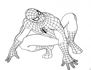 Dibujo gratis de Spiderman para descargar y colorear
