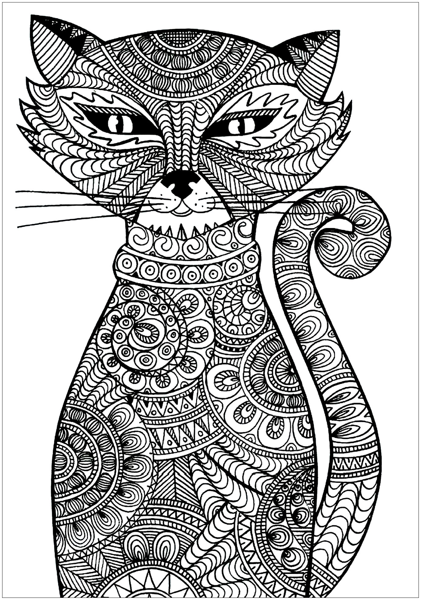 Desenhos para colorir de Gatos para baixar - Gatos - Coloring Pages for  Adults