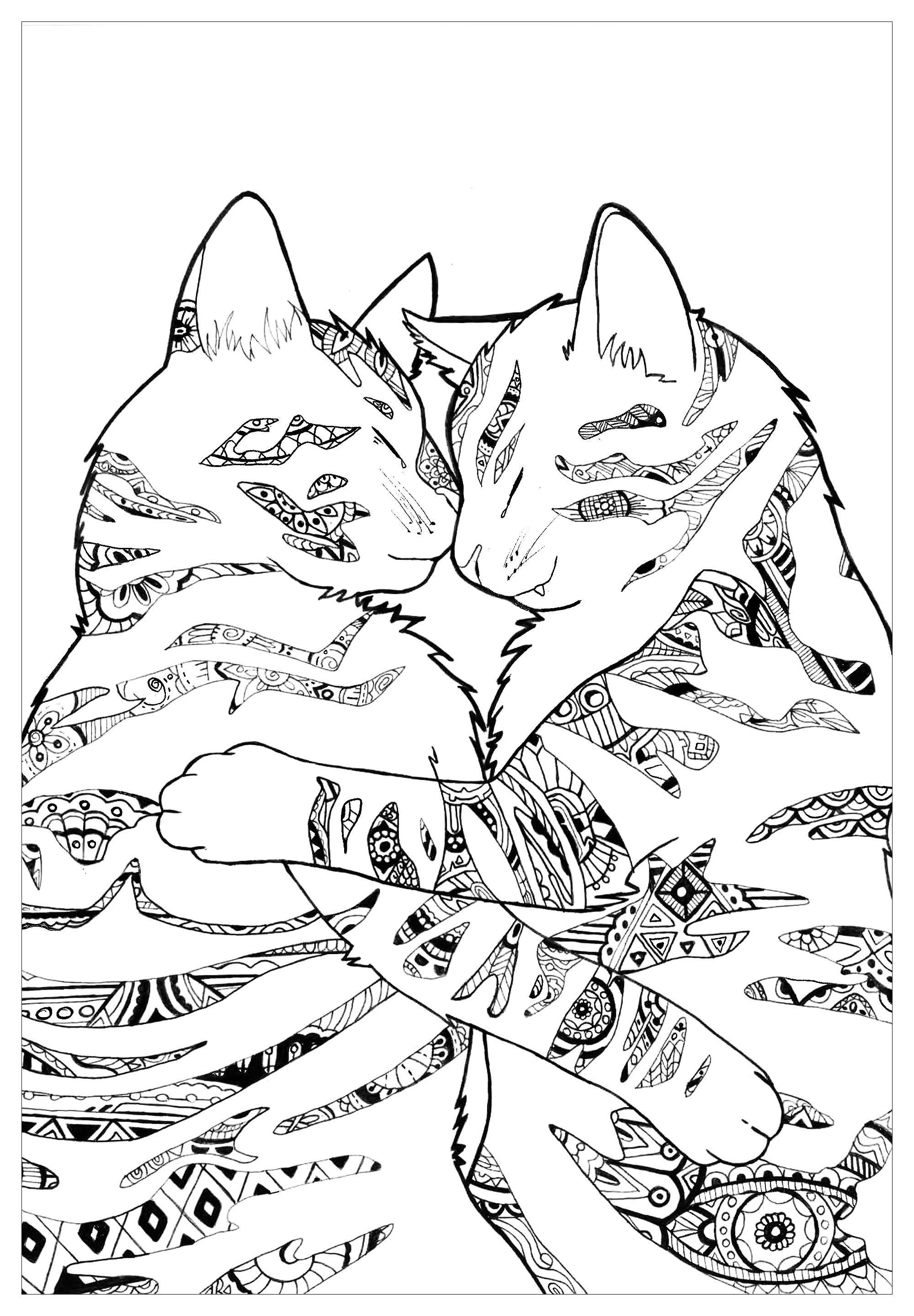 Desenhos para colorir de Gatos para imprimir - Gatos - Coloring