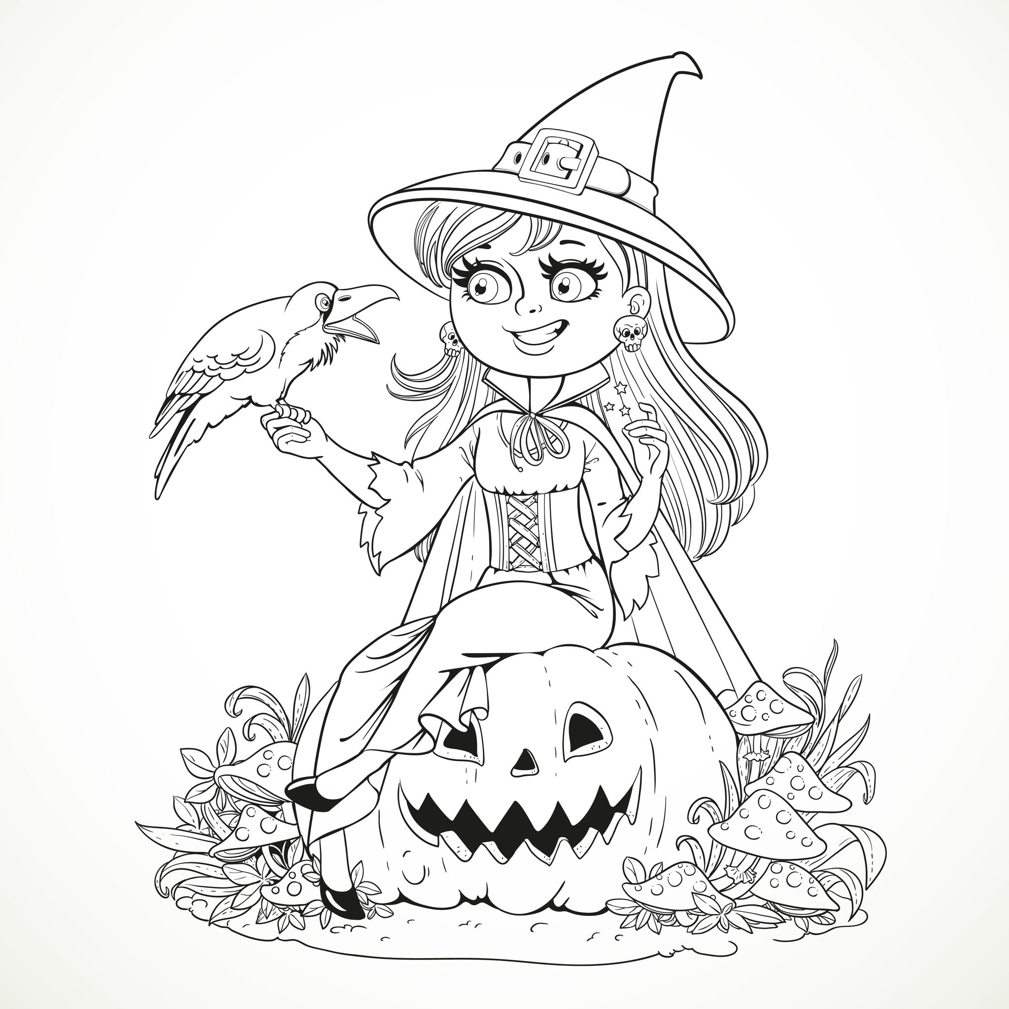 Desenho de Bruxa para colorir  Desenhos para colorir e imprimir gratis