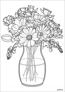 Desenho à mão de uma flor - Flores e vegetação - Coloring Pages for Adults
