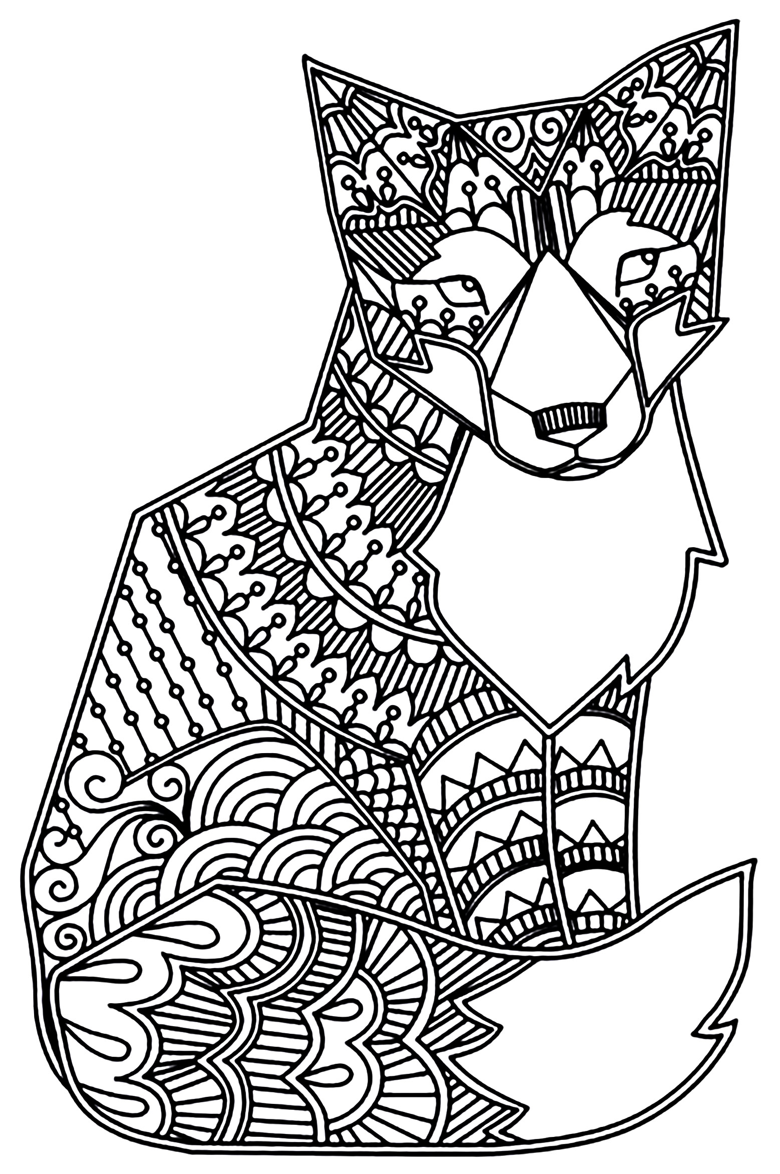 raposa – Desenhos para Colorir pintar e imprimir