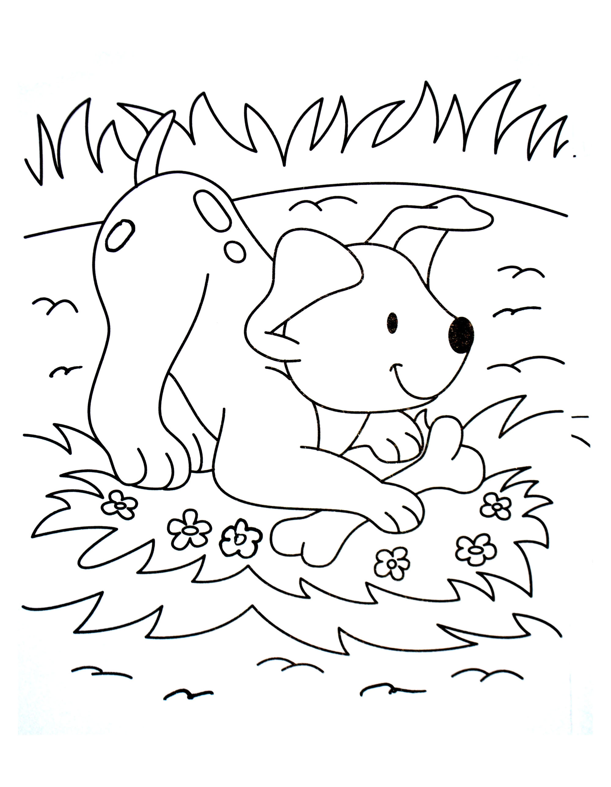 Desenhos simples para crianças para colorir de Animais - Animais - Coloring  Pages for Adults