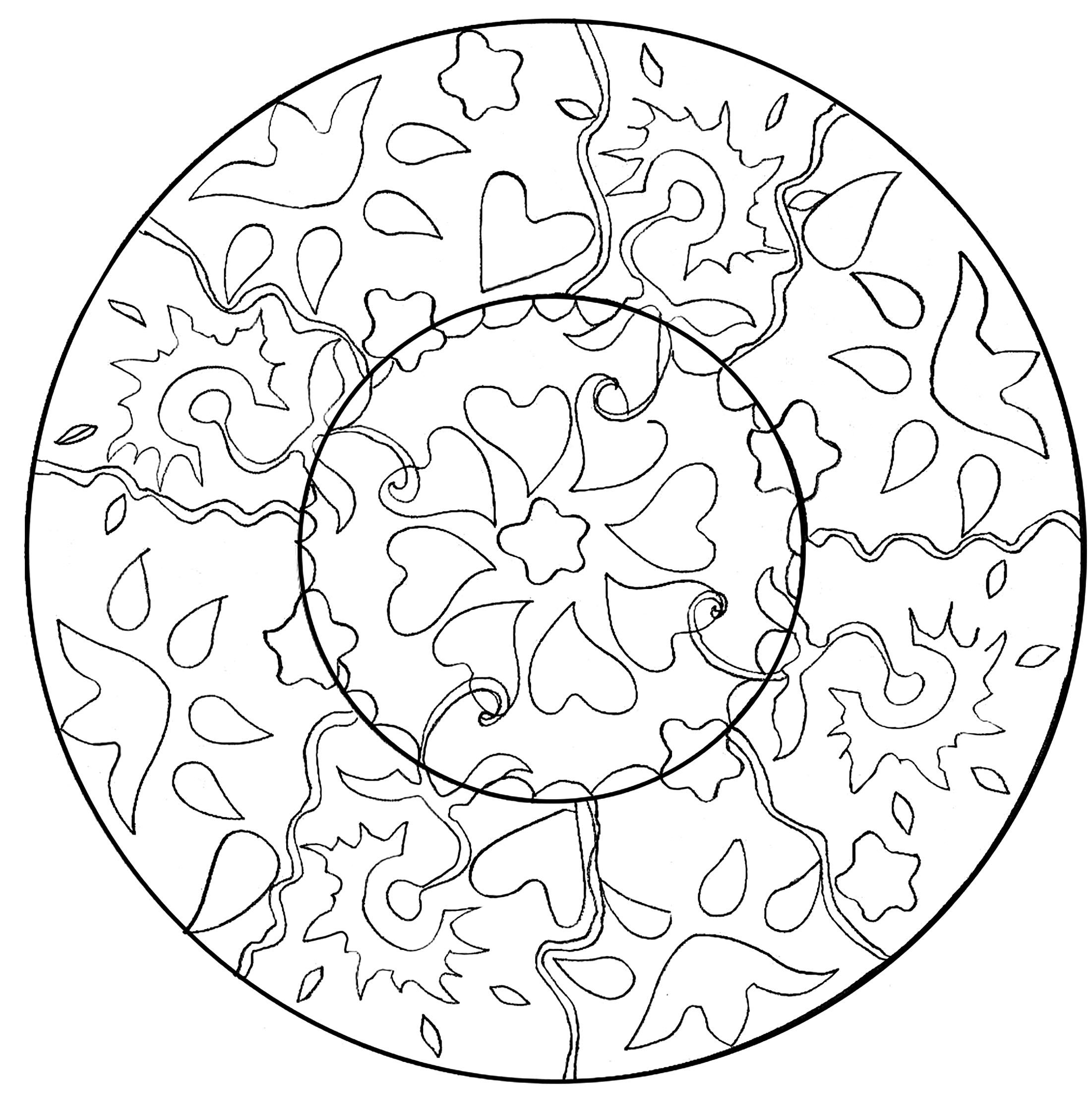 Desenho de Mandala de arte visual para Colorir - Colorir.com