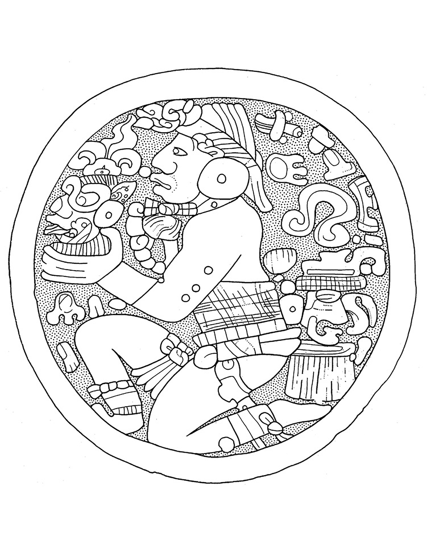 Mandalas Astecas: Desenhos Ancestrais para Colorir