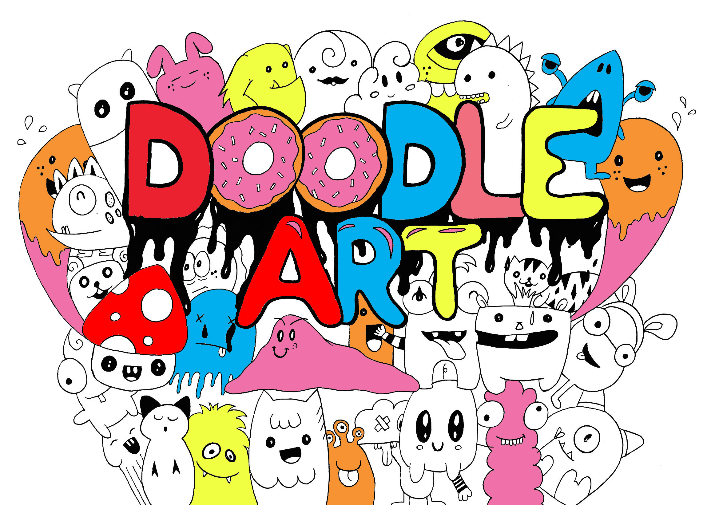 Doodle art doodling 9 | Doodling / Doodle art - Coloring pages for