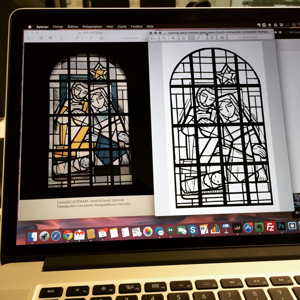 New exclusive coloring pages created from Stained glasses